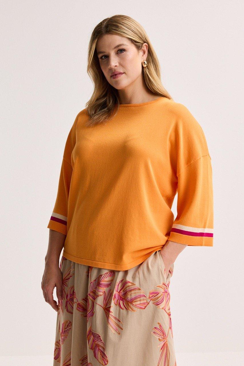 Pull oversize &agrave; manches courtes