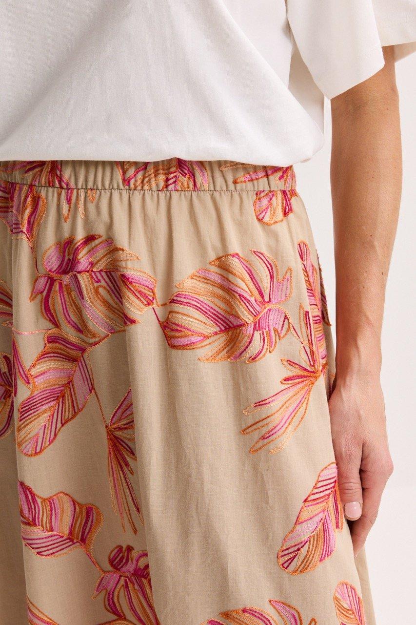 Jupes - Jupe &eacute;vas&eacute;e brod&eacute;e