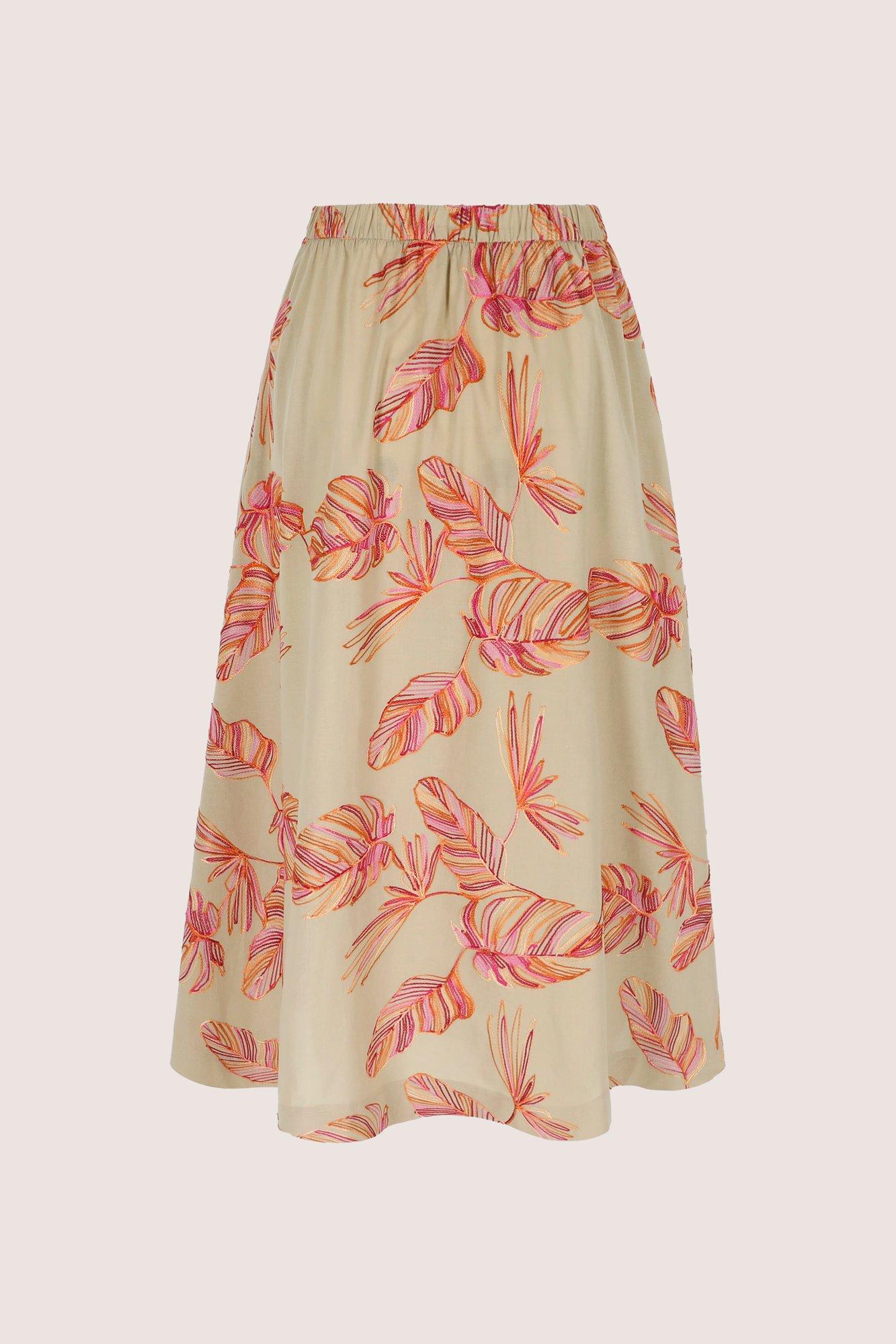 Jupes - Jupe &eacute;vas&eacute;e brod&eacute;e