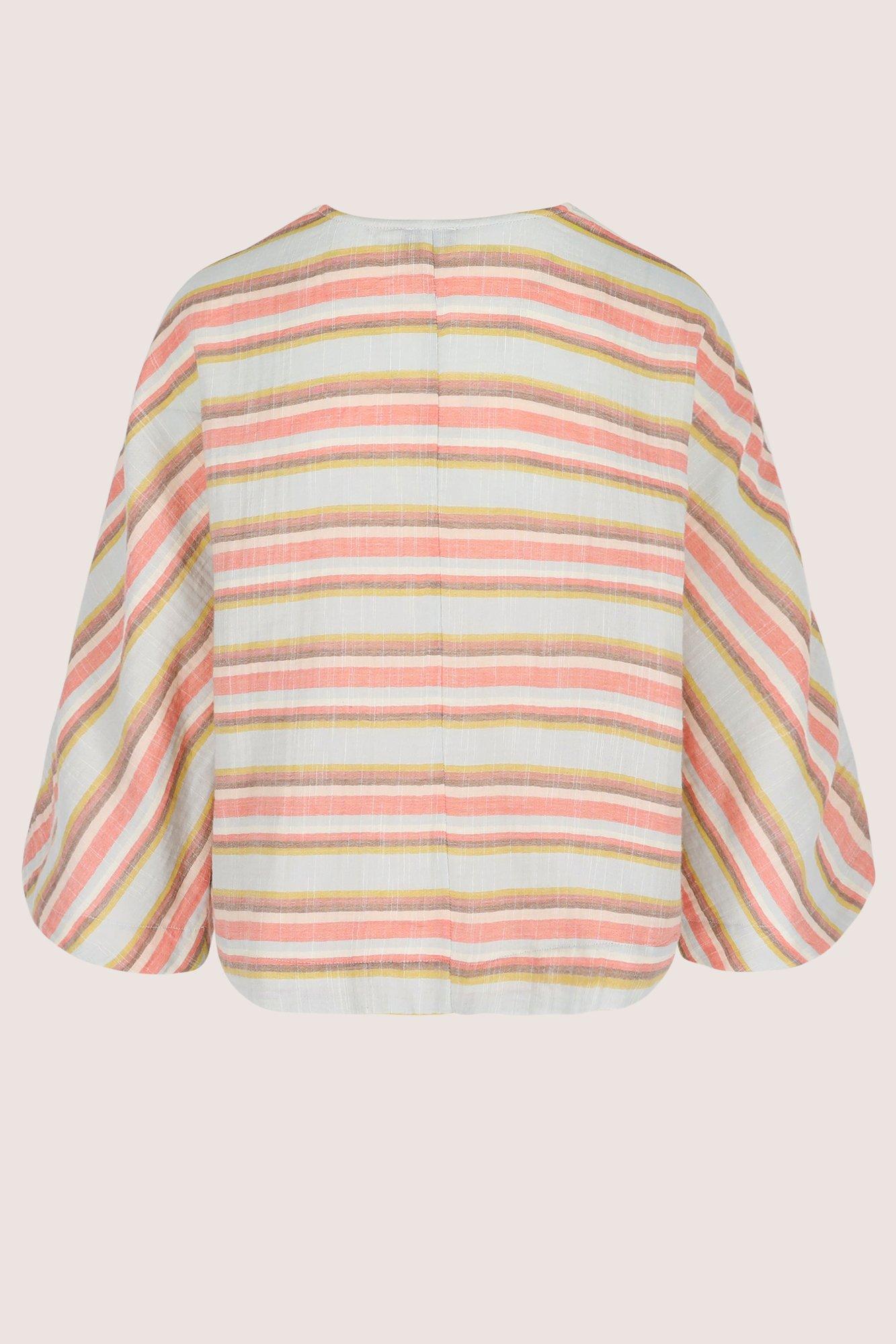 Hemden - Vleermuisblouse in gestreept tetra