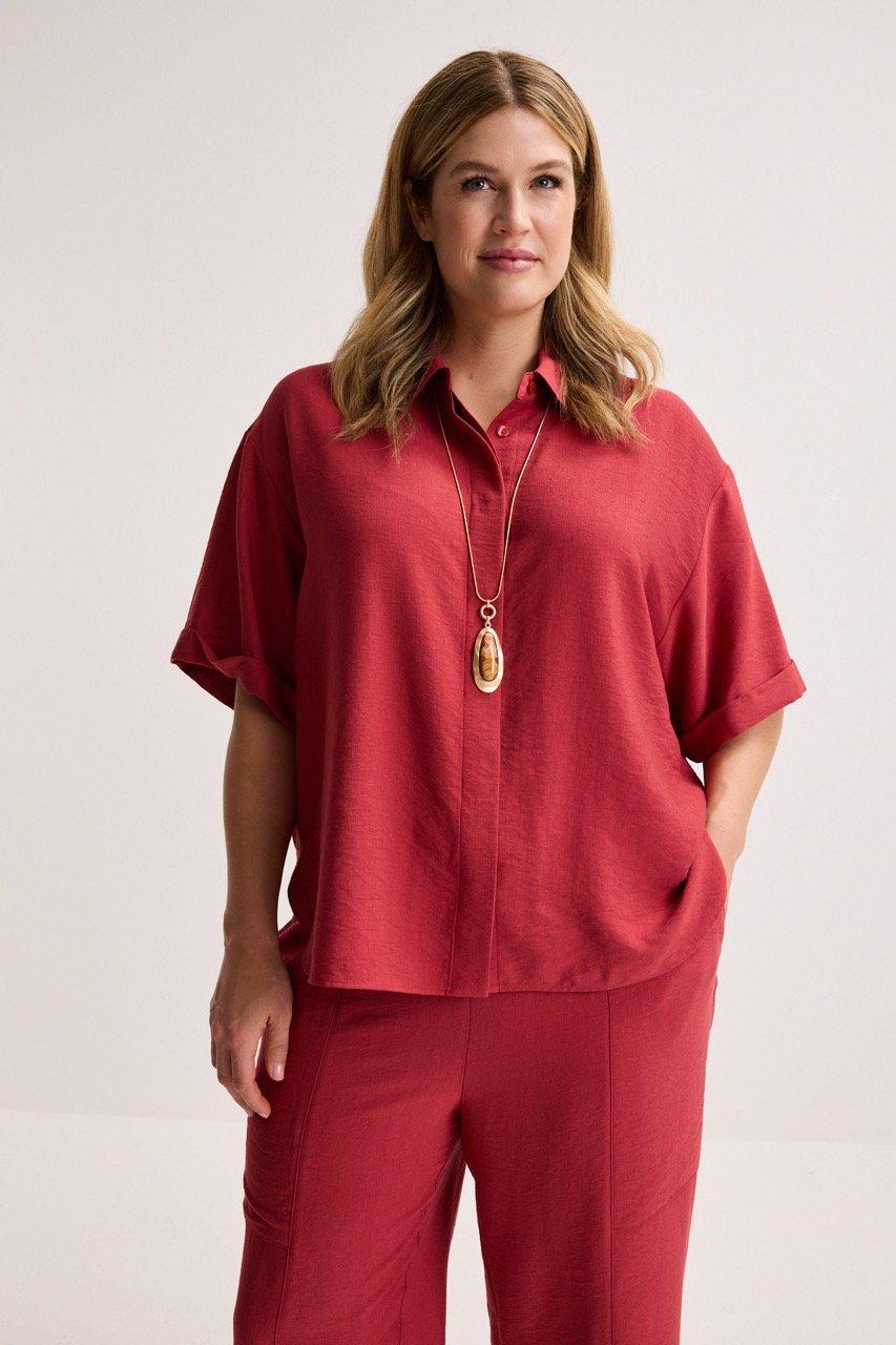 Mayerline Wijde Hemdblouse In Linnen Look