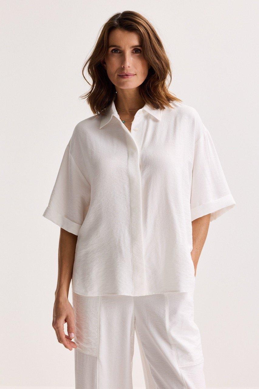 Mayerline Wijde Hemdblouse In Linnen Look