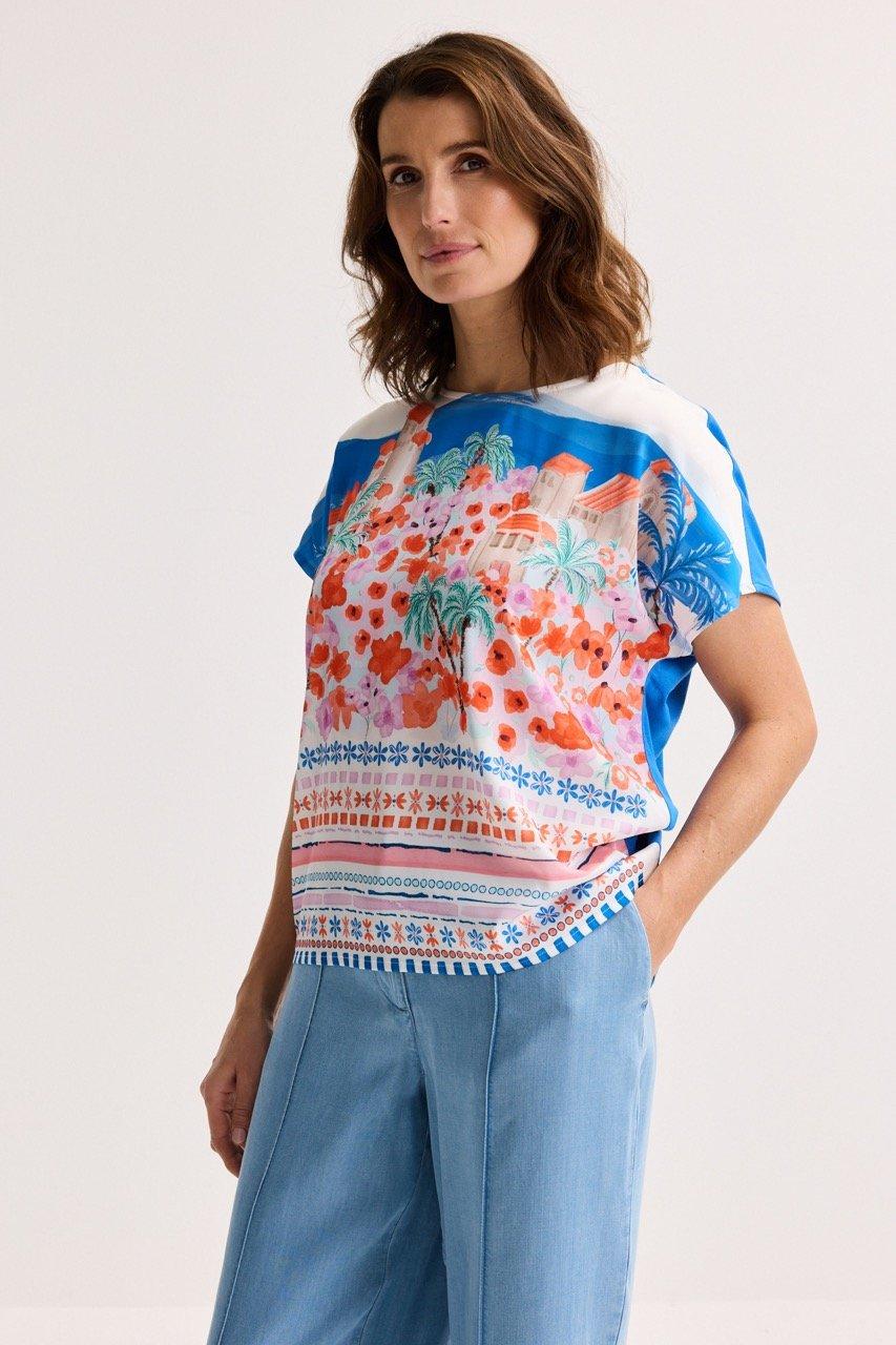 Mayerline T-shirtblouse Met Satijnen Front