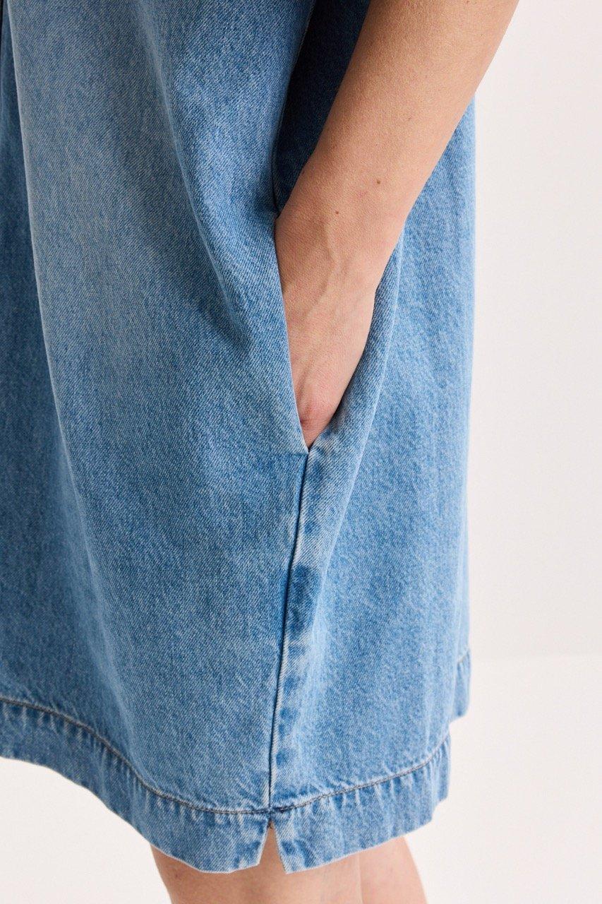 Kleedjes - Korte hemdjurk in denim