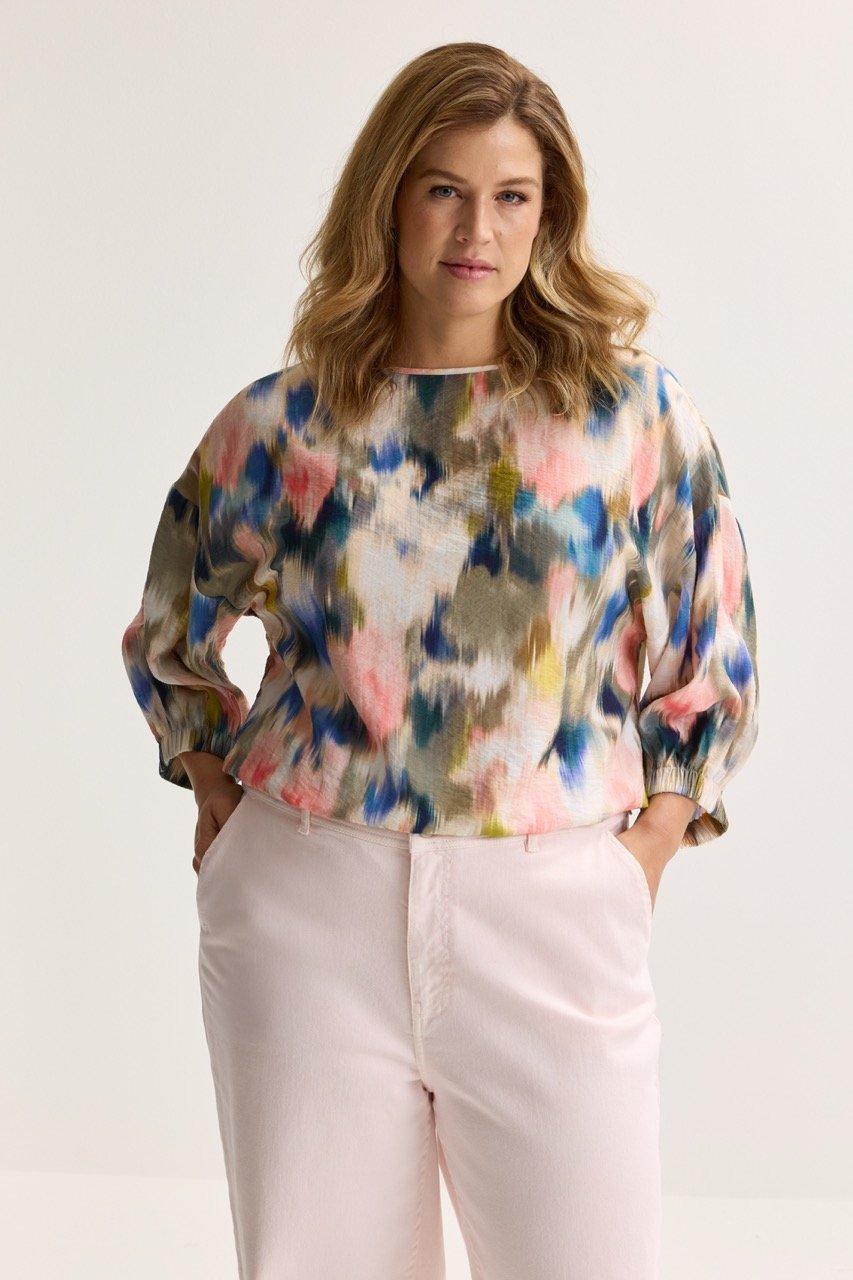 Am&eacute;line Wijde Blouse Op Elastiek