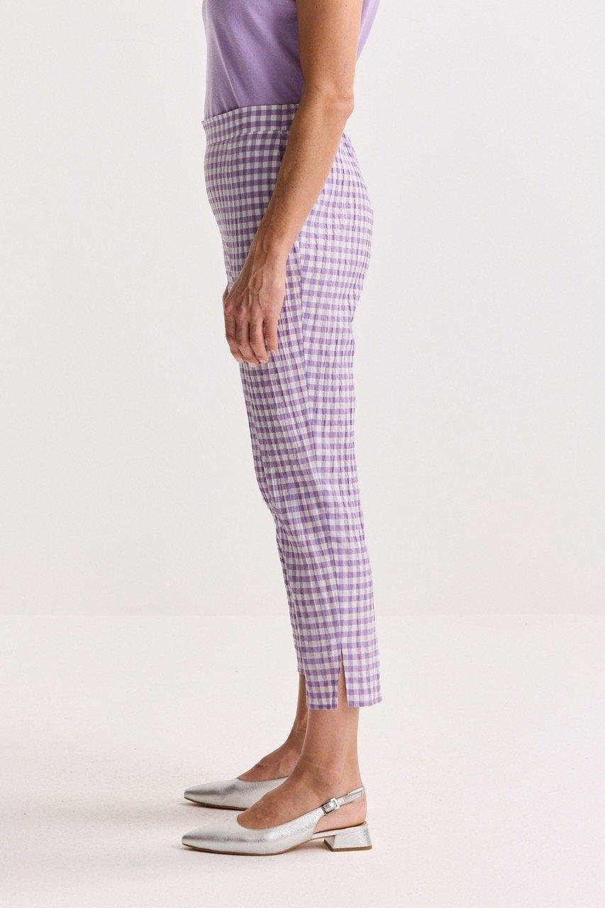 Pantalons - Pantalon vichy en seersucker