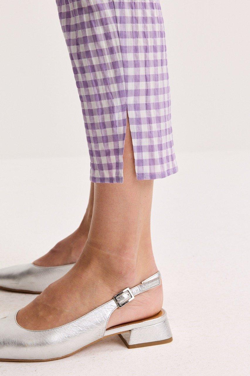 Pantalons - Pantalon vichy en seersucker