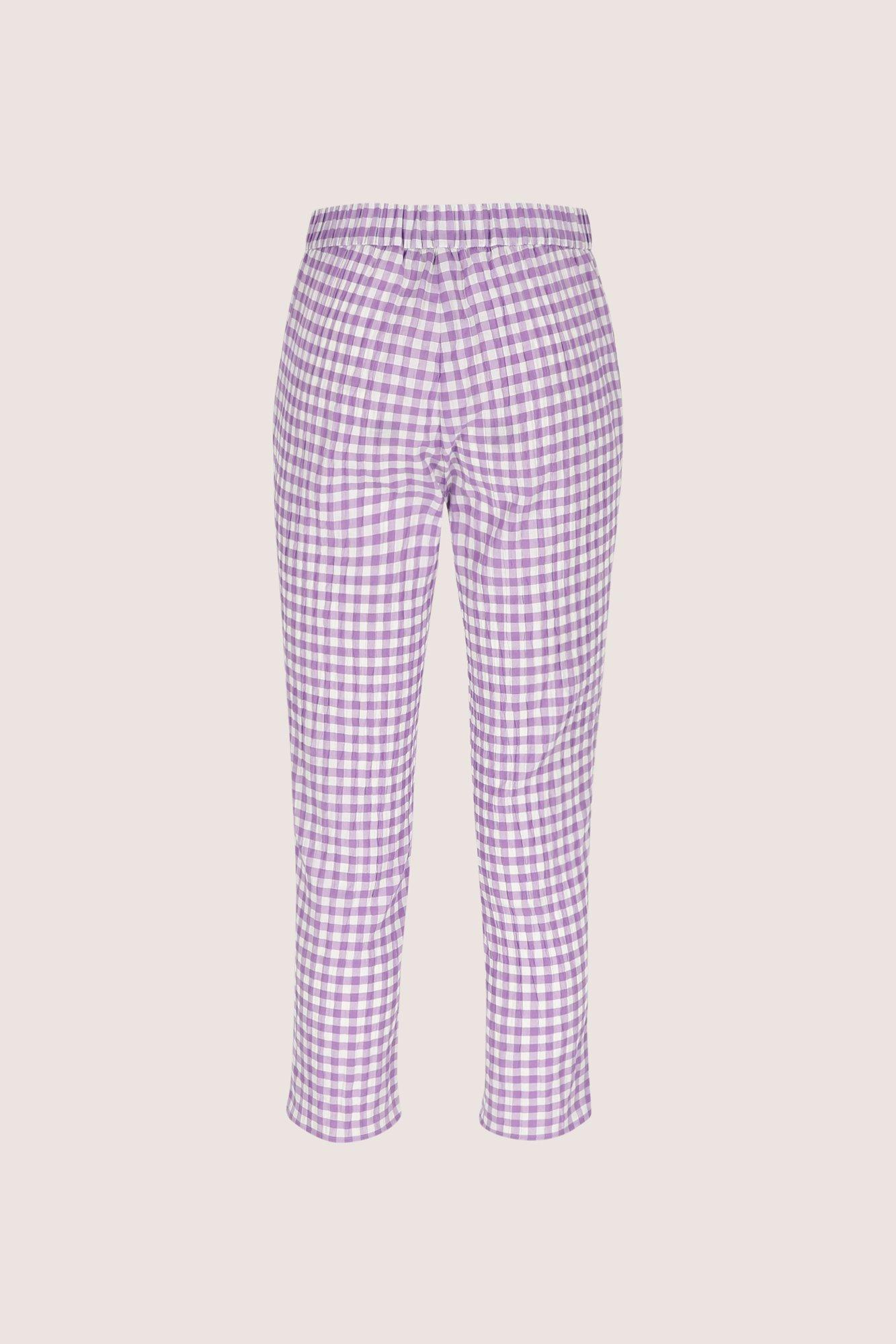 Pantalons - Pantalon vichy en seersucker