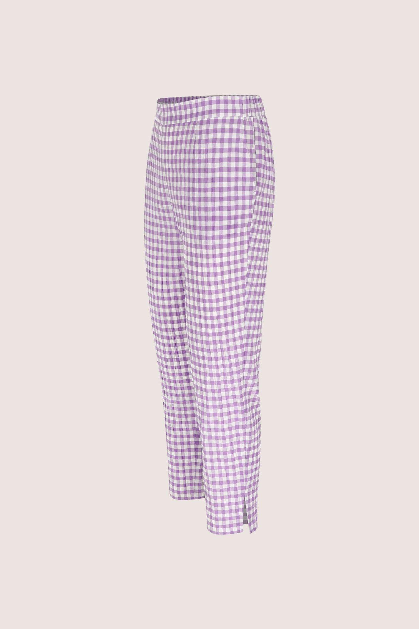 Pantalons - Pantalon vichy en seersucker