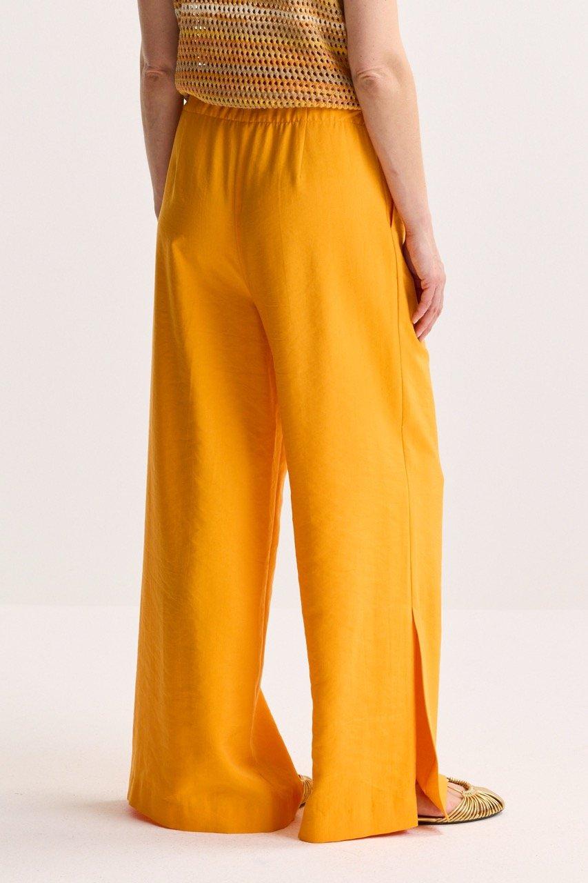 Broeken - Wijde broek met bandplooi