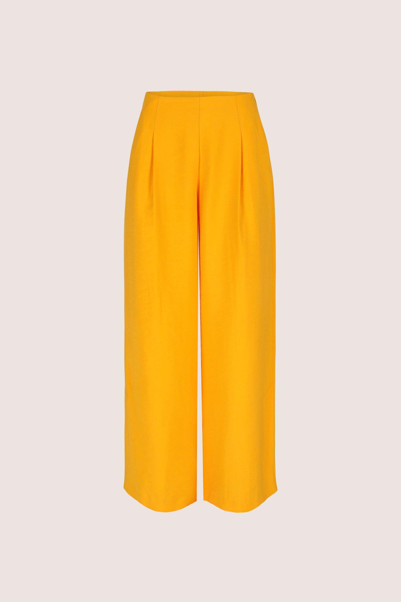 Broeken - Wijde broek met bandplooi