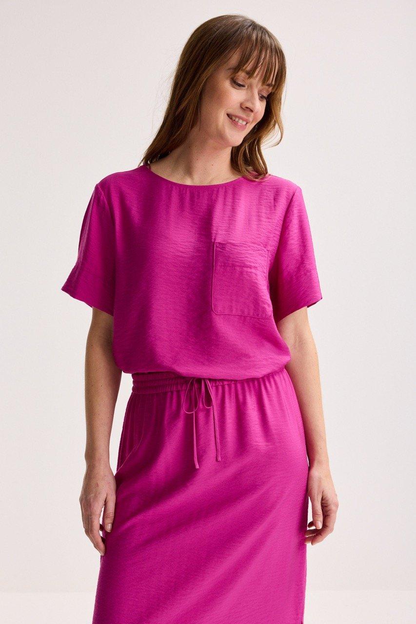 Am&eacute;line T-shirtblouse In Linnen Look