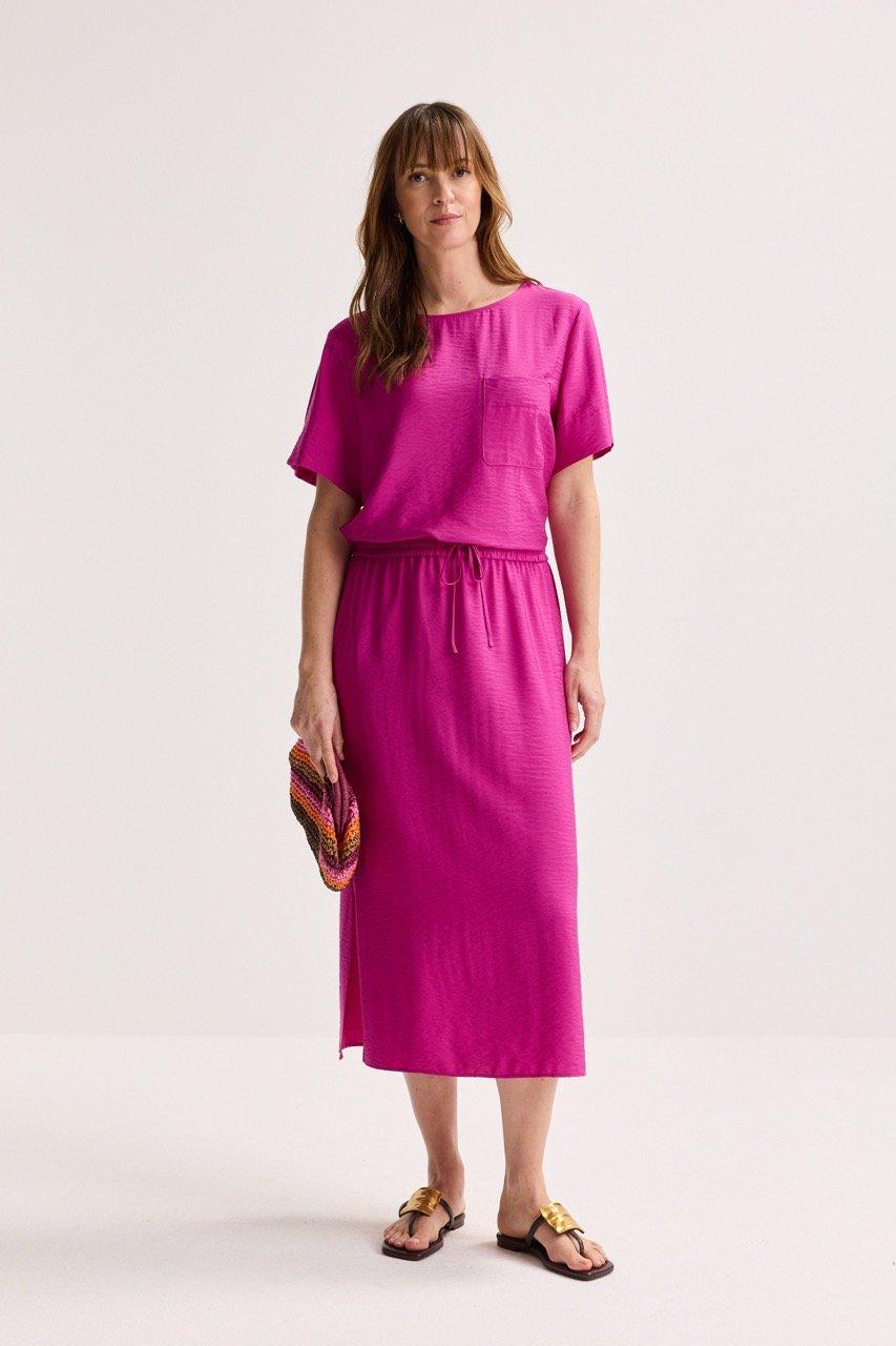 Am&eacute;line Linnen Look Rok Met Splitten