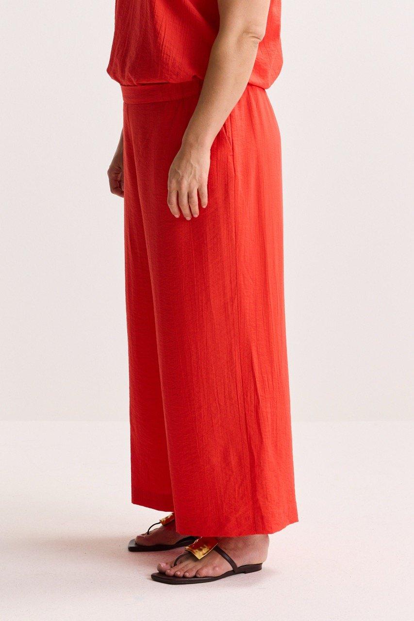 Pantalons - Pantalon ample en tissu crinkle