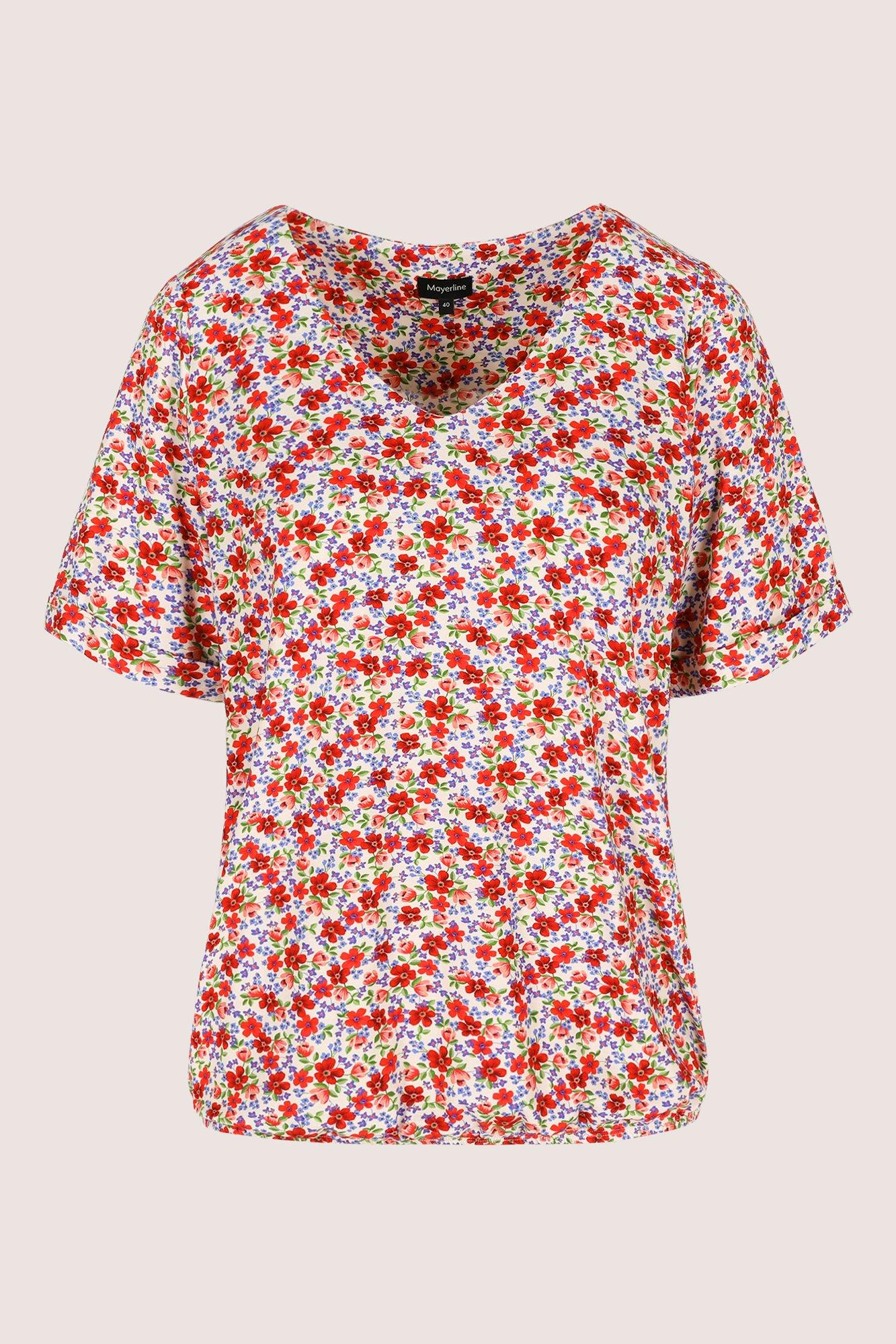 Mayerline Jersey V-halsblouse Op Elastiek