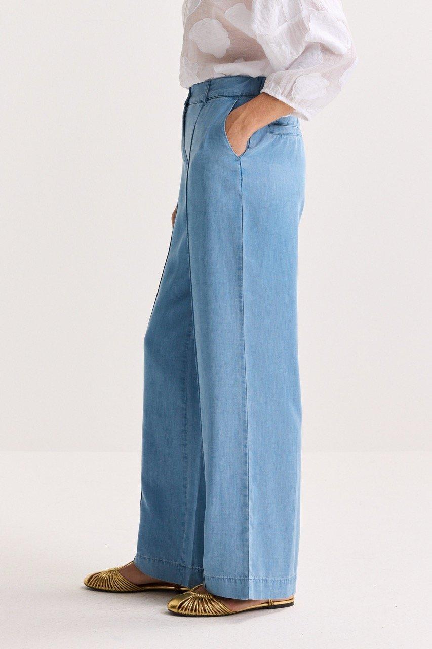 Broeken - Lyocell jeans met rugelastiek