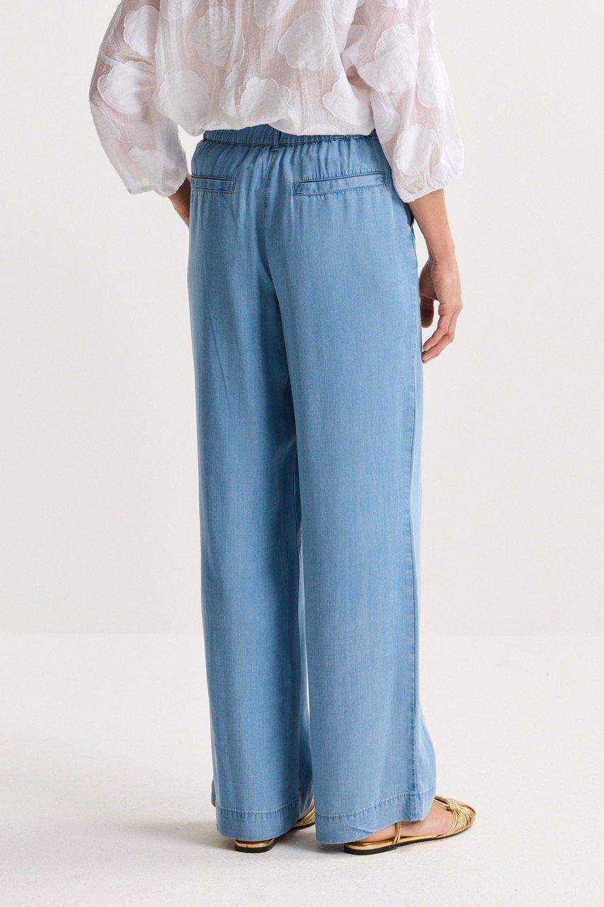 Broeken - Lyocell jeans met rugelastiek