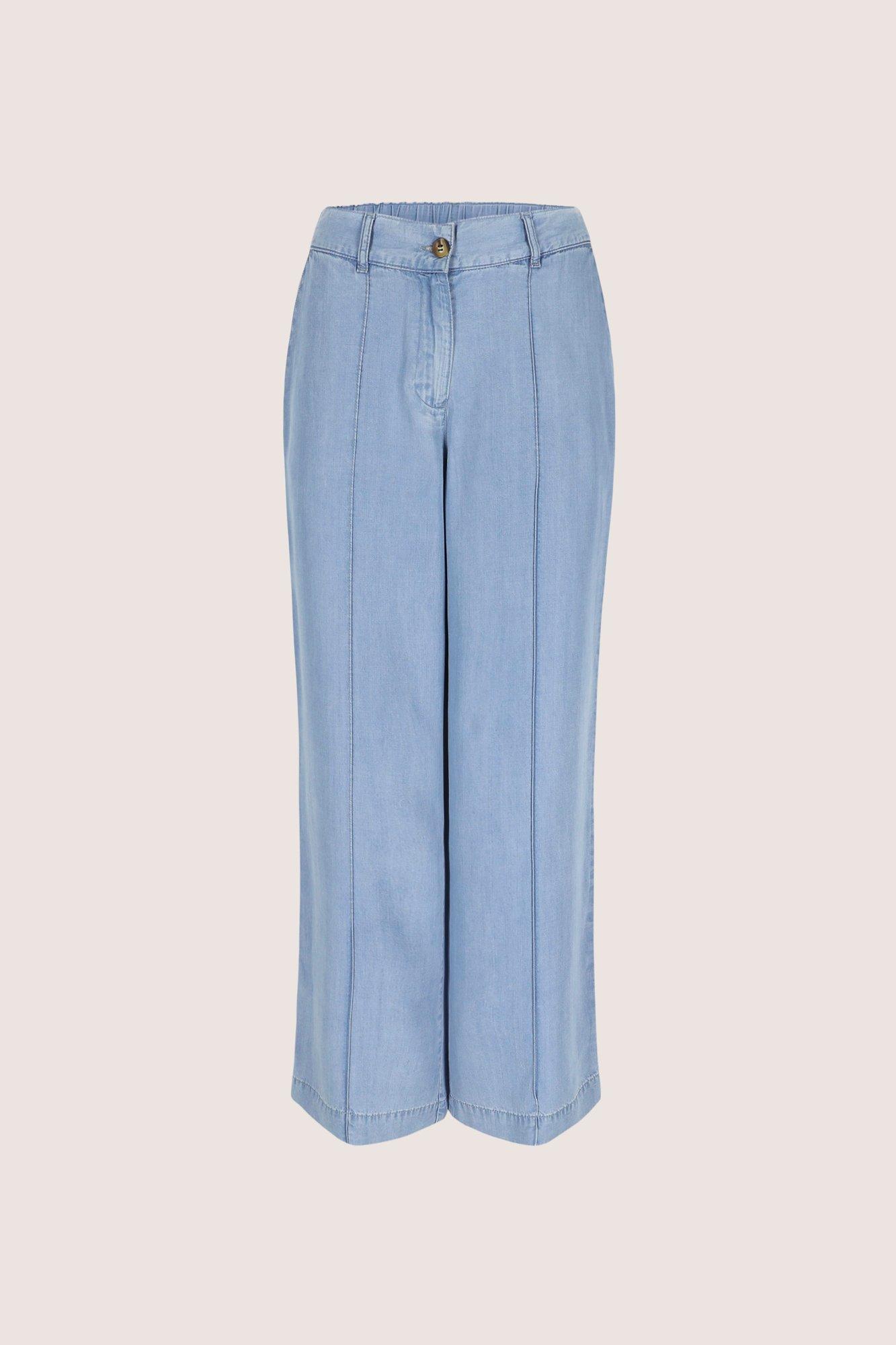 Broeken - Lyocell jeans met rugelastiek