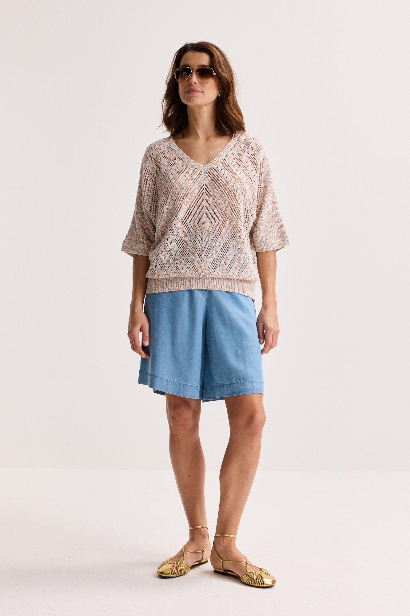 Denimshort in lyocell