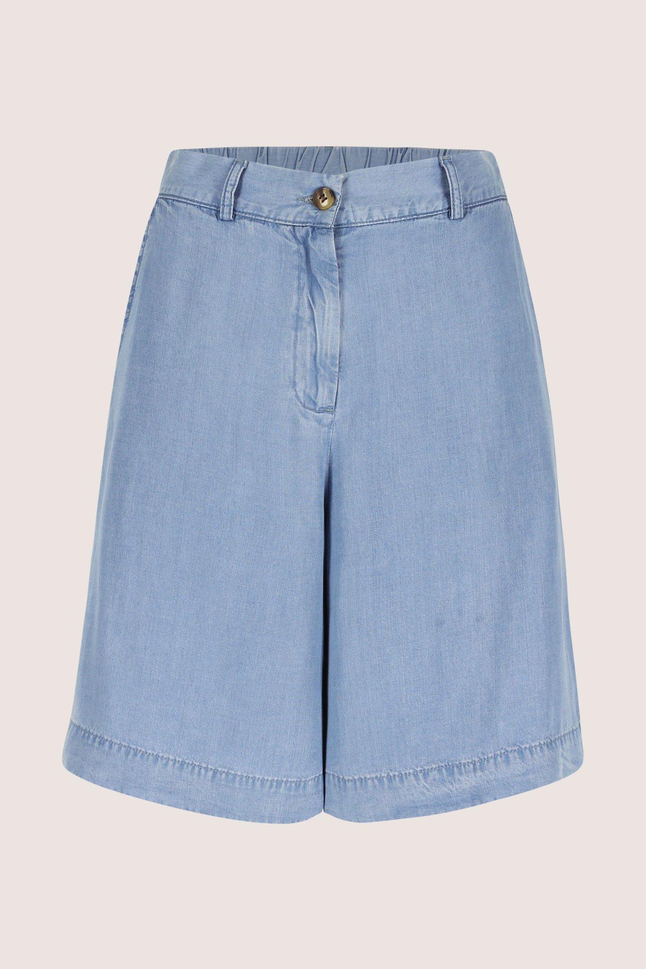 Broeken - Denimshort in lyocell