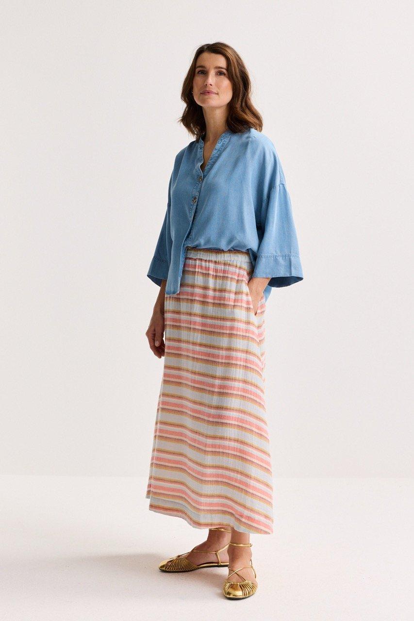 Hemden - Oversized shirt in lyocell jeans