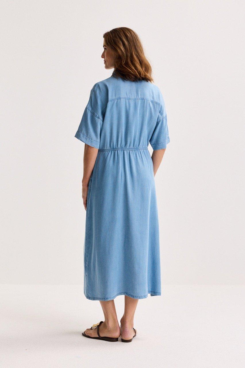 Kleedjes - A-lijn hemdjurk in lyocell denim
