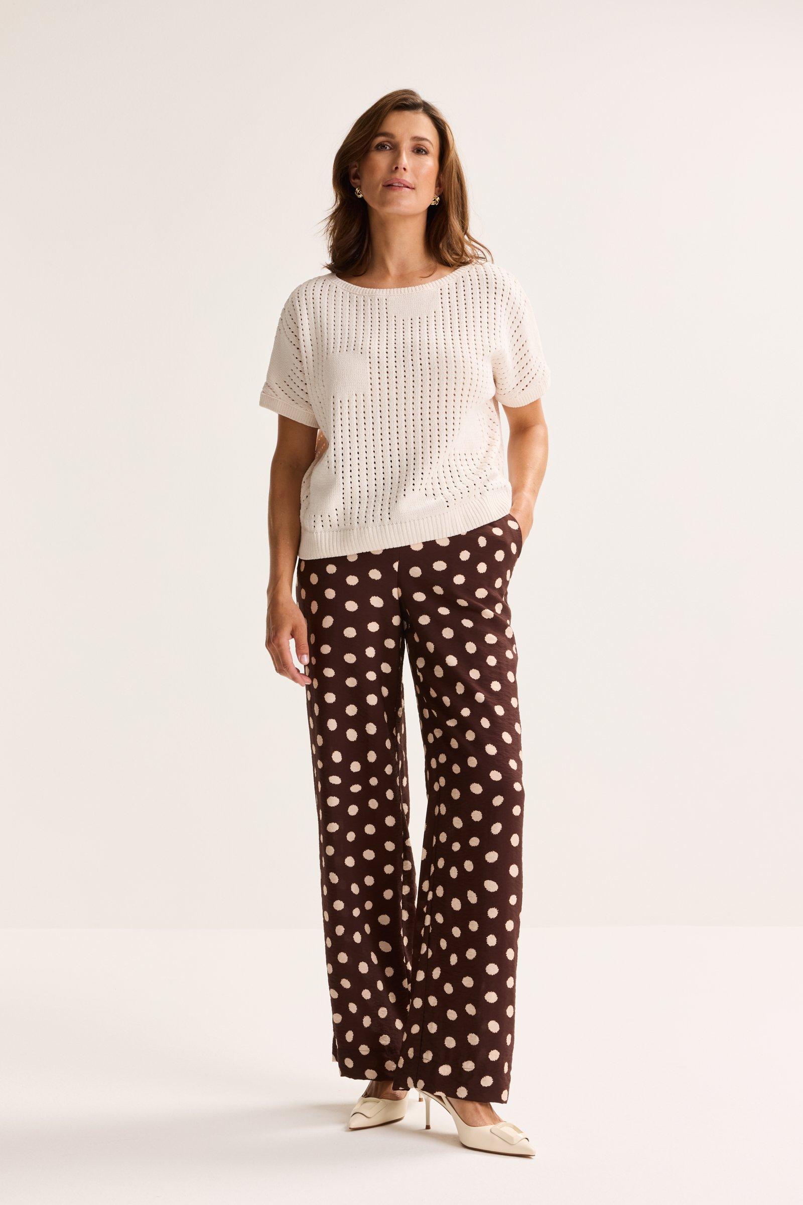 Wijde broek met bolletjes