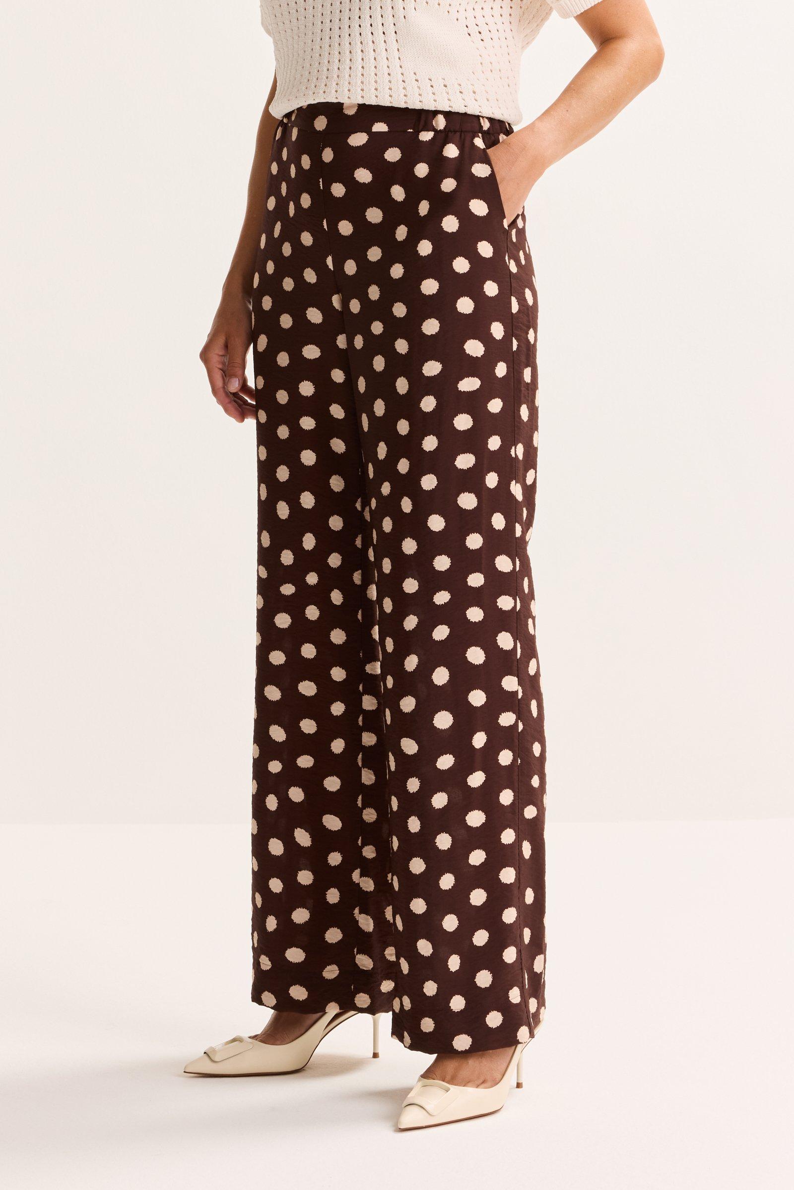 Broeken - Wijde broek met bolletjes