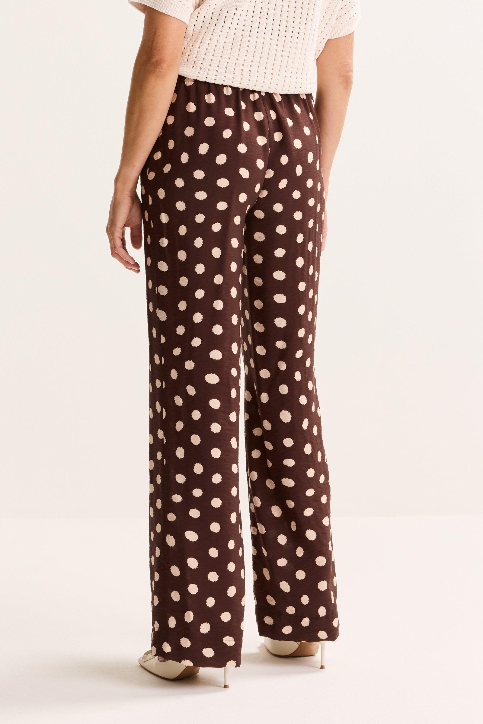 Broeken - Wijde broek met bolletjes