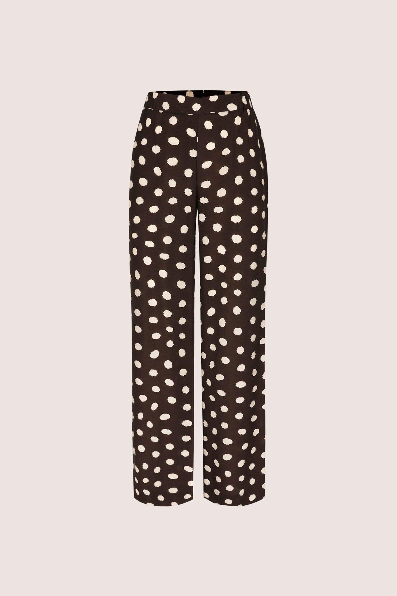 Broeken - Wijde broek met bolletjes