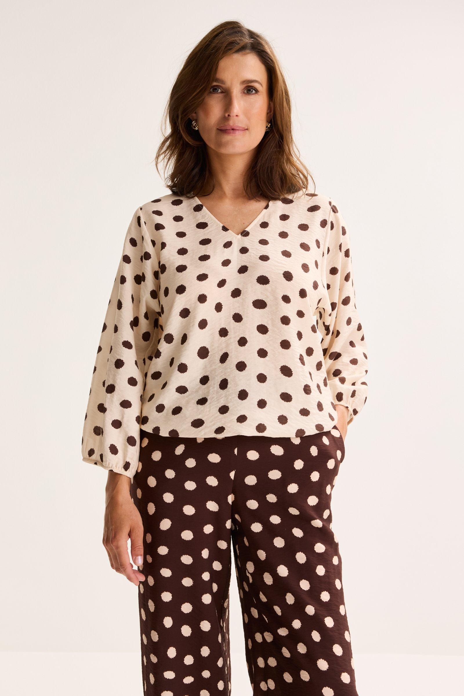 Hemden - Crinkle blouse op elastiek