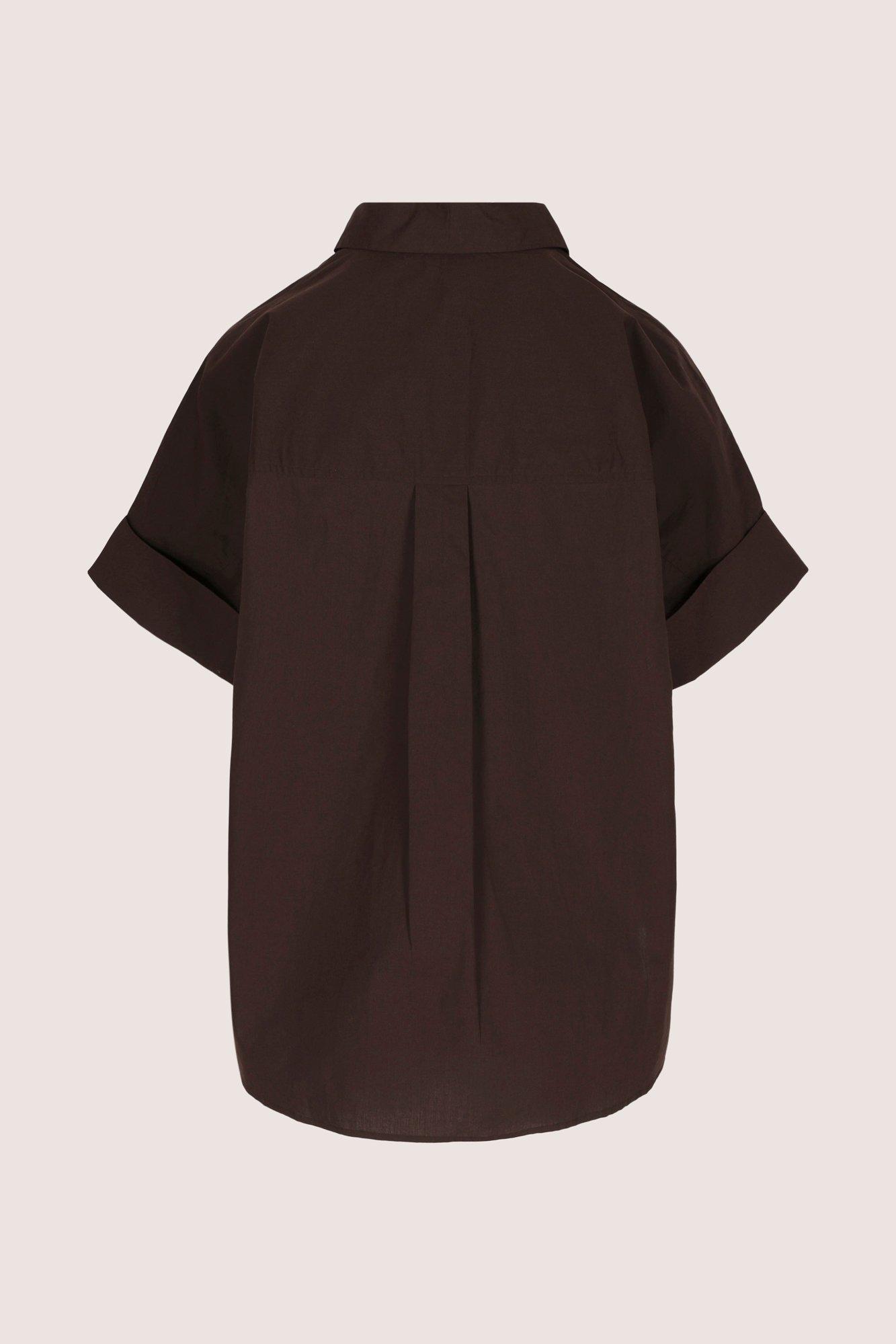 Hemden - Geborduurde blouse in popeline