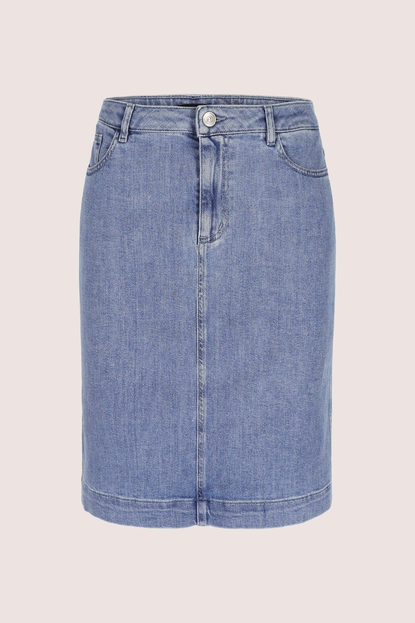 Mayerline Knielange Rok In Stretchdenim