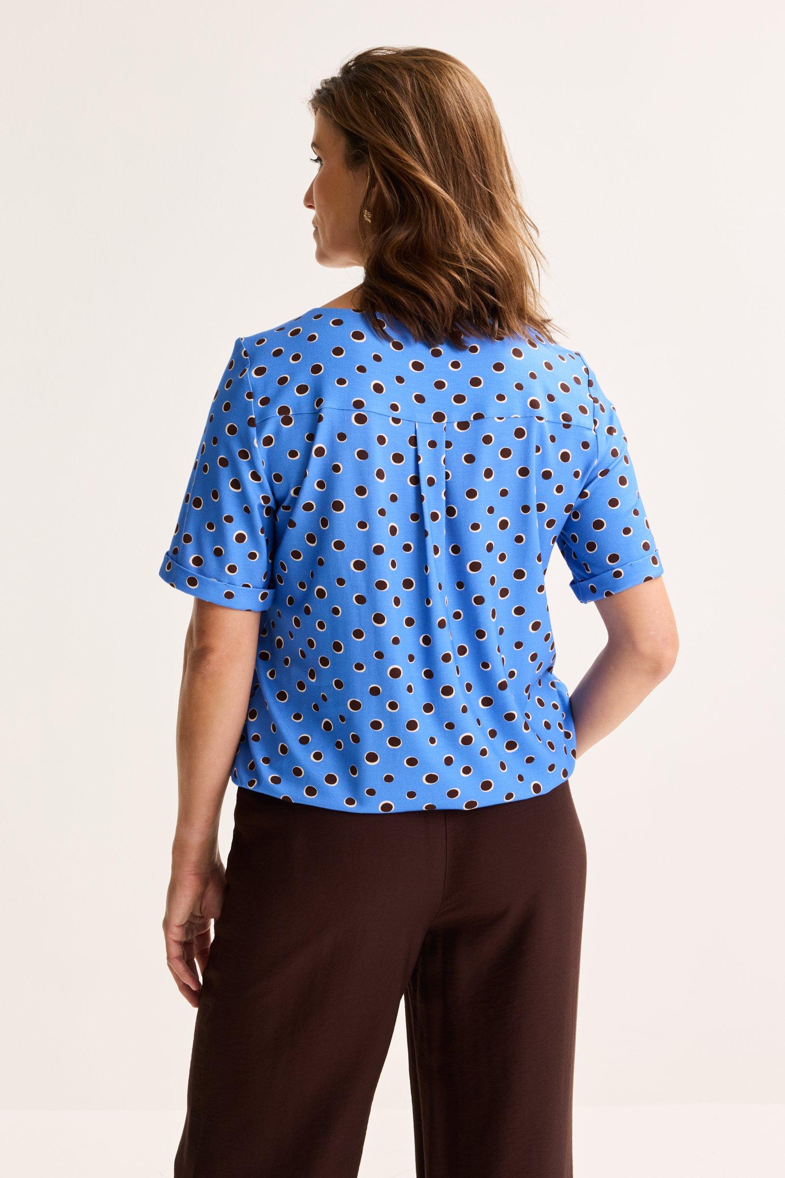 Hemden - Jersey V-halsblouse op elastiek