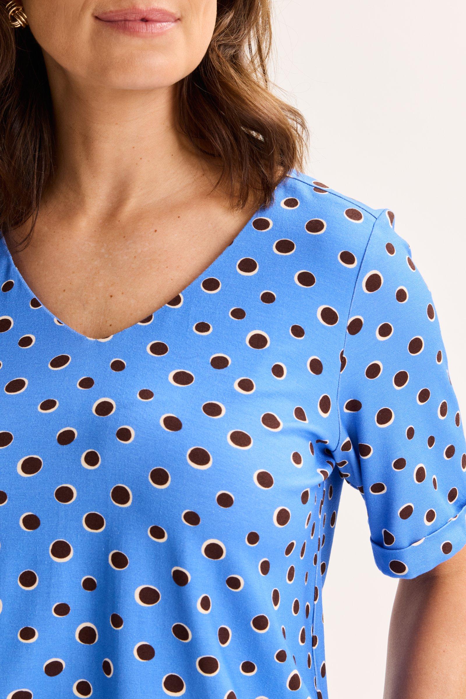 Hemden - Jersey V-halsblouse op elastiek