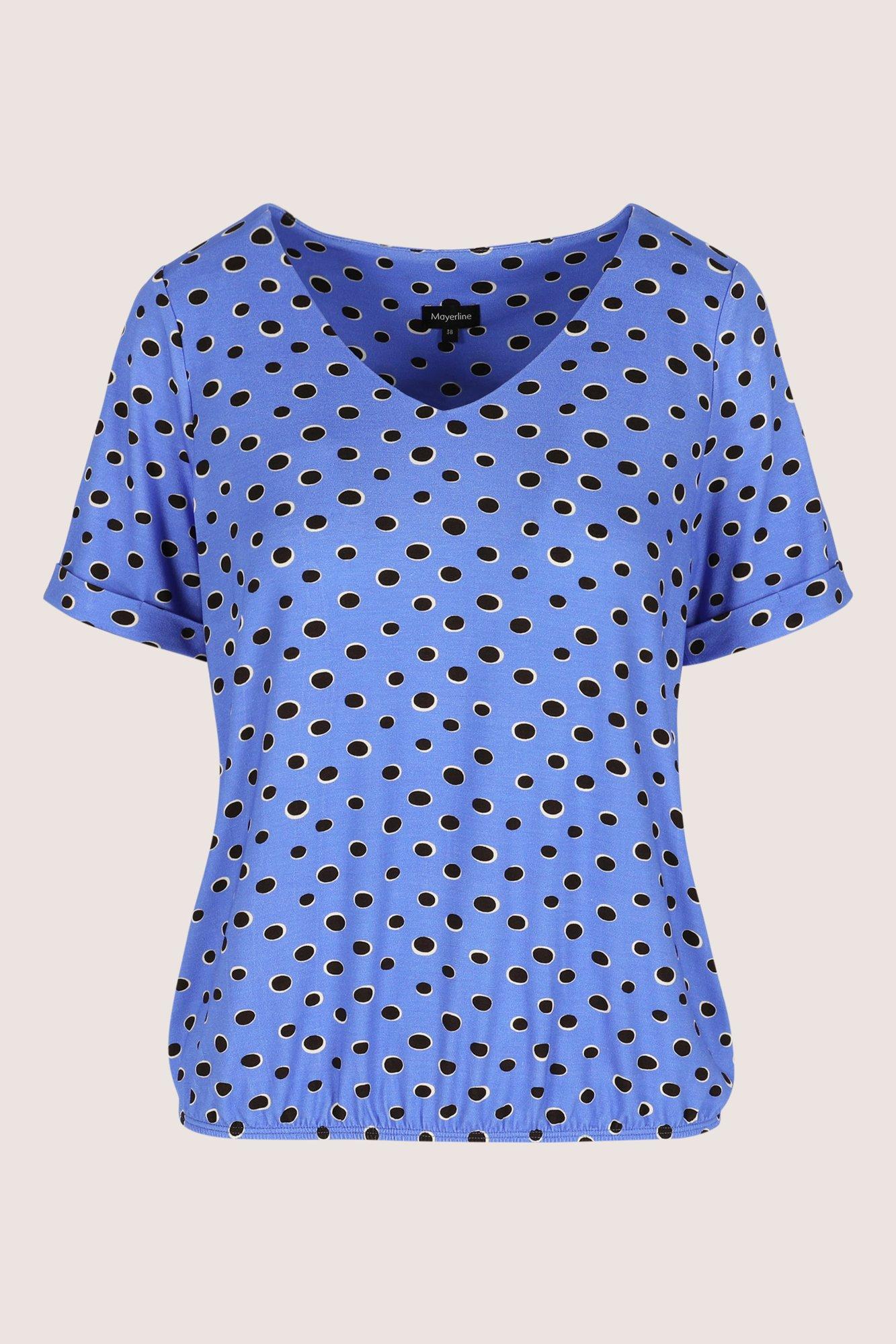 Hemden - Jersey V-halsblouse op elastiek