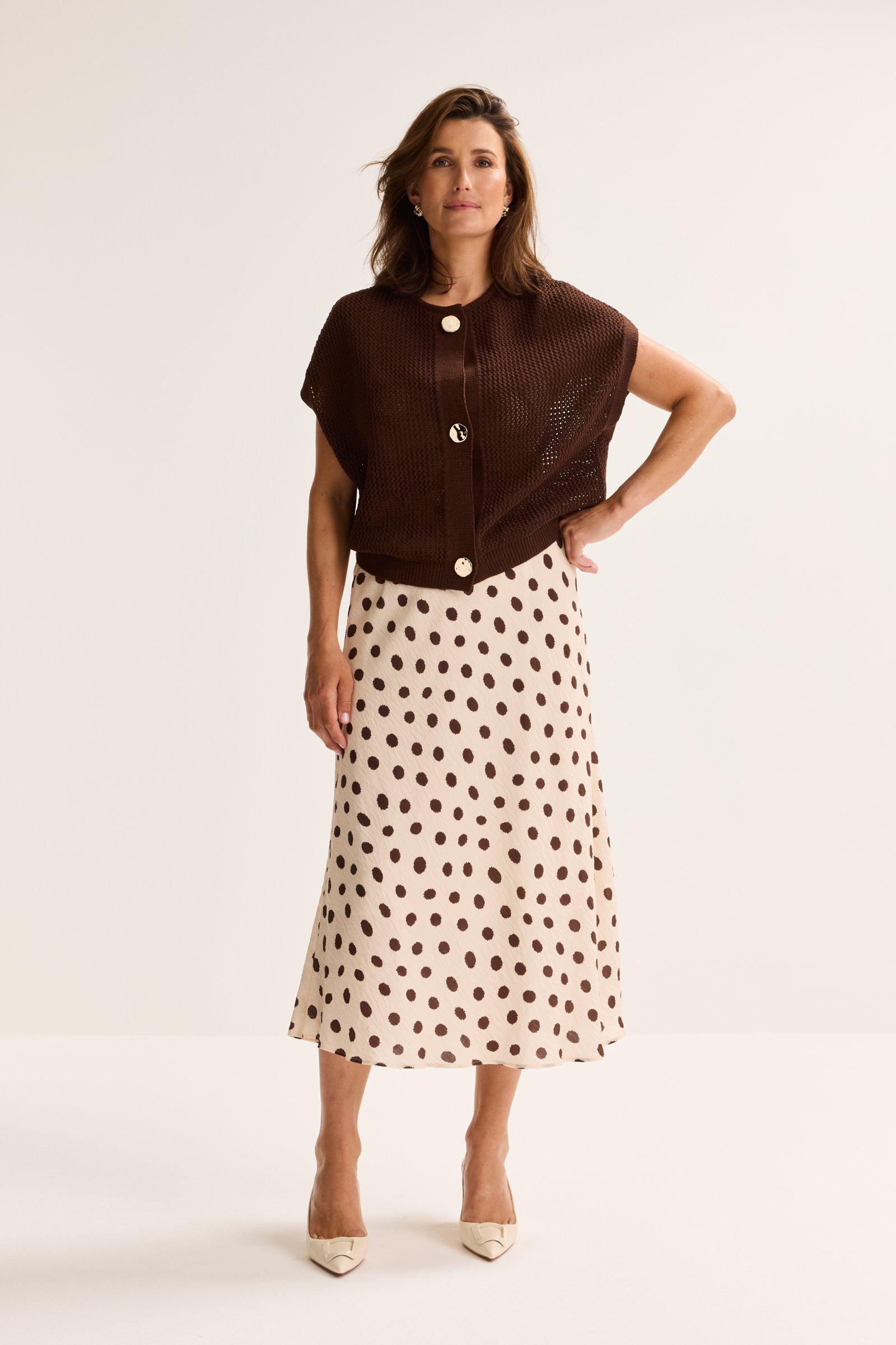 Cardigan - Mouwloze ajourcardigan