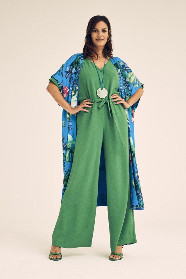 Kimono on jumpsuit - null - 